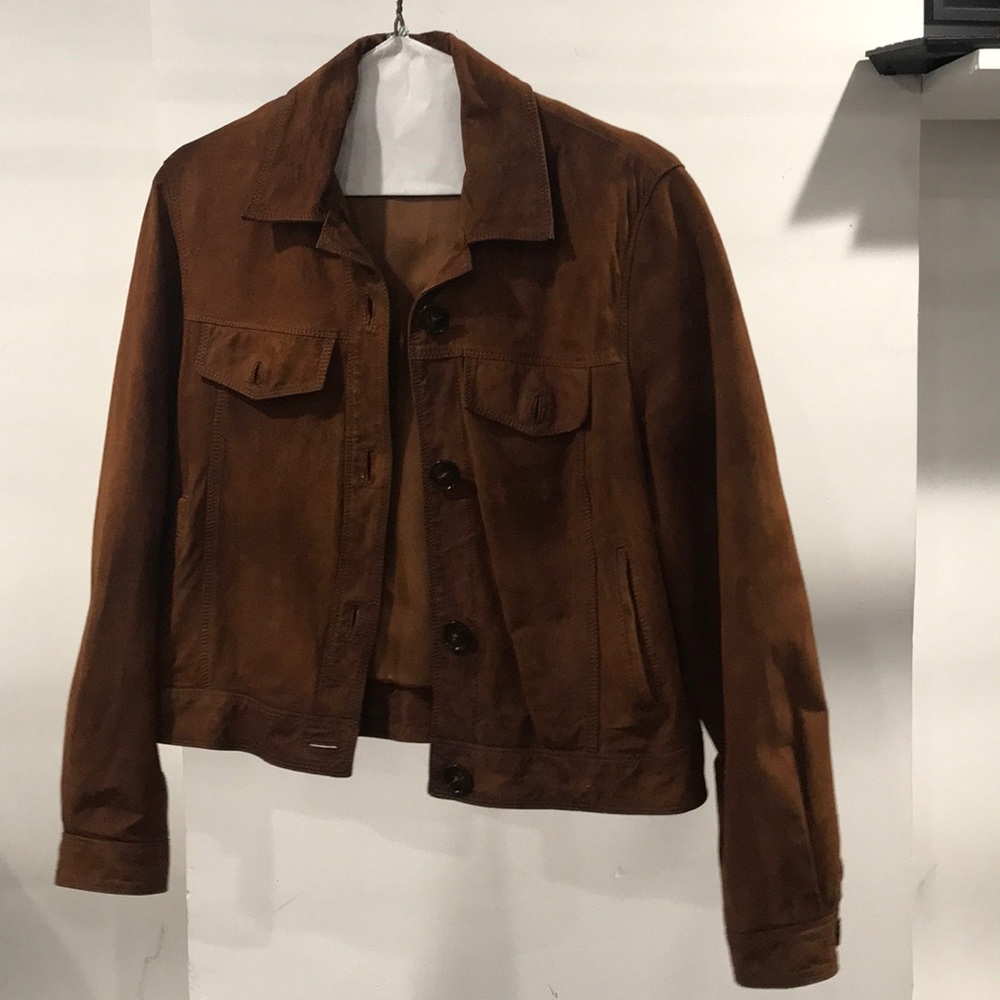 New Massimo Dutti suede brown jacket